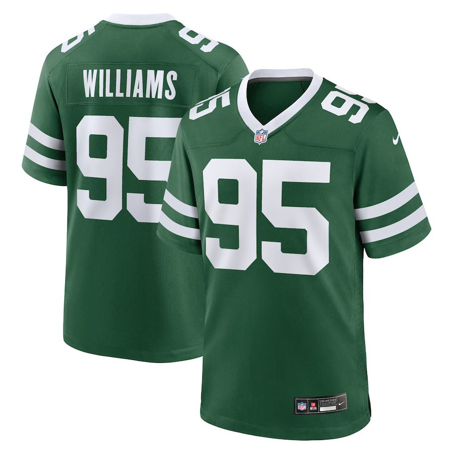 Men New York Jets #95 Quinnen Williams Nike Legacy Green Game NFL Jersey